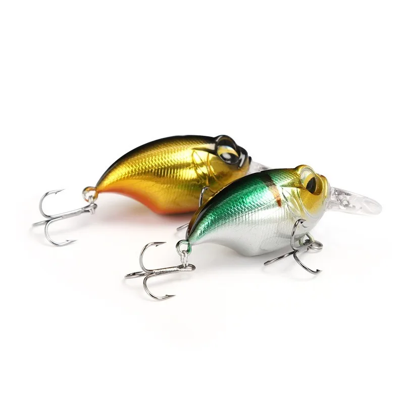 Nuevo señuelo Crankbait Wobblers 38mm/8g 48mm/11g ganchos de alta calidad 10 colores diferentes cebo Artificial manivelas de pesca duras - imagen 5