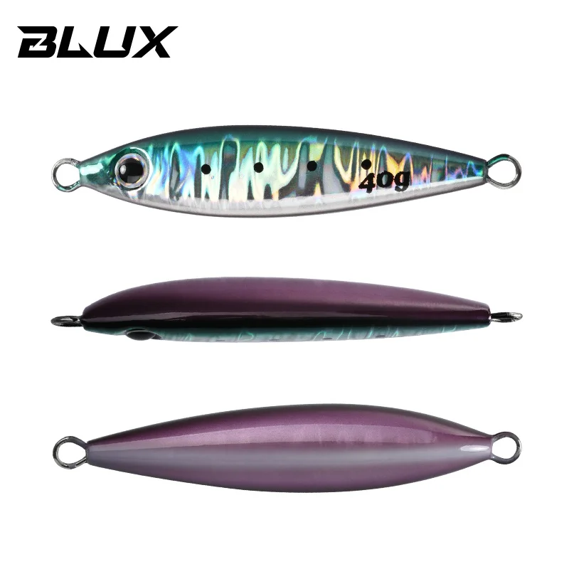 BLUX Blade Shotel Casting Jig 30g 40g 60g cuchara de Jigging de Metal caballa española bajo fuera de la costa cebo Artificial aparejos de agua salada - imagen 4