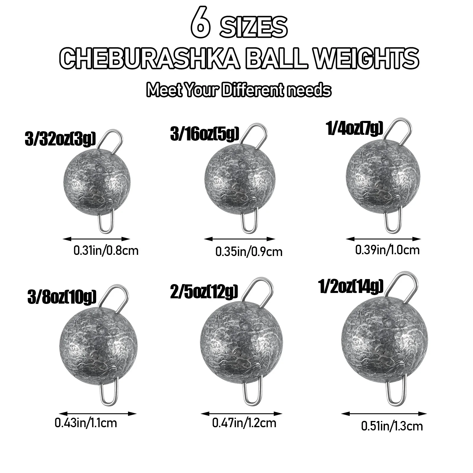 Sinker de peso de pesca, 2 piezas, cabeza de plantilla a presión, bola Cheburashka, cambio rápido, Cannonball, Clip de acero inoxidable 3g-14g - imagen 2