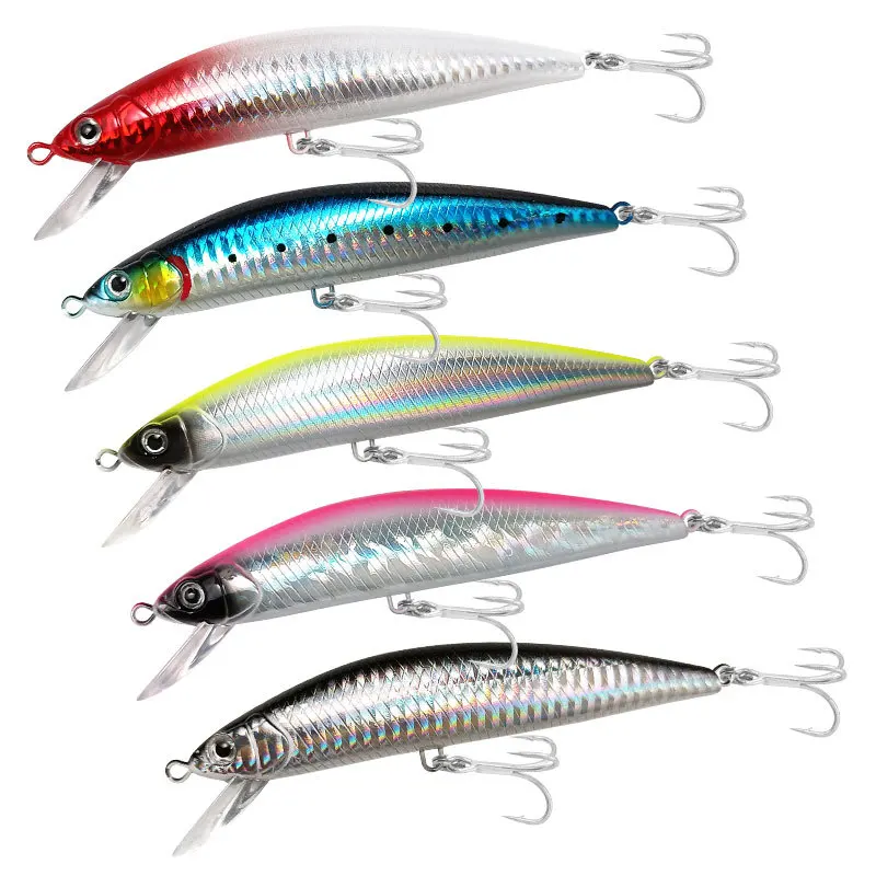 Señuelo de Pesca que se hunde Minnow 40g 60g sistema de peso señuelo duro Pesca anzuelos triples fuertes Wobbler Jerkbait Swimbait cebo