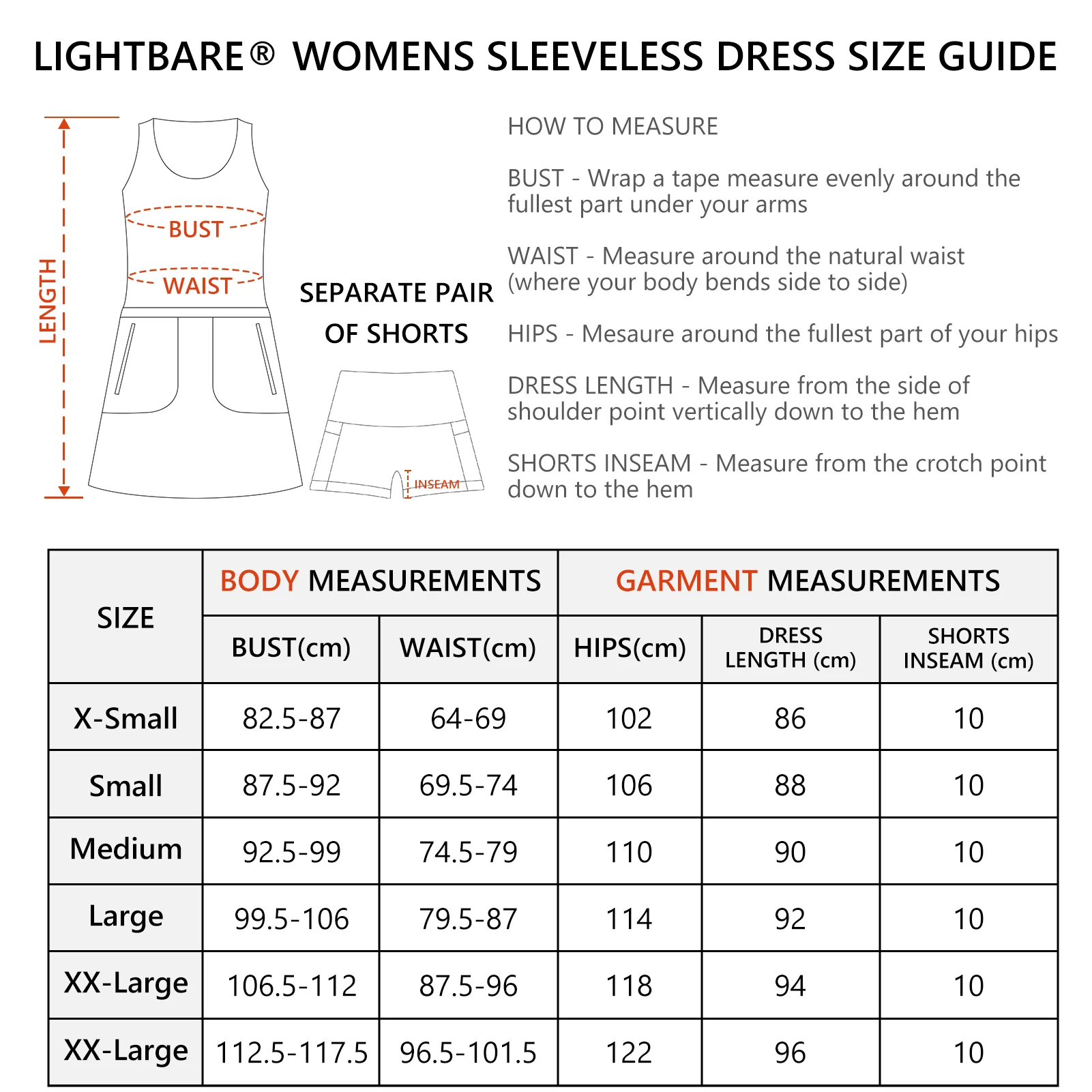 Lightbare vestido sin mangas UPF 50 + para mujer, pantalones cortos desmontables con bolsillos, cintura con cordón, secado rápido para senderismo, Camping al aire libre - imagen 3