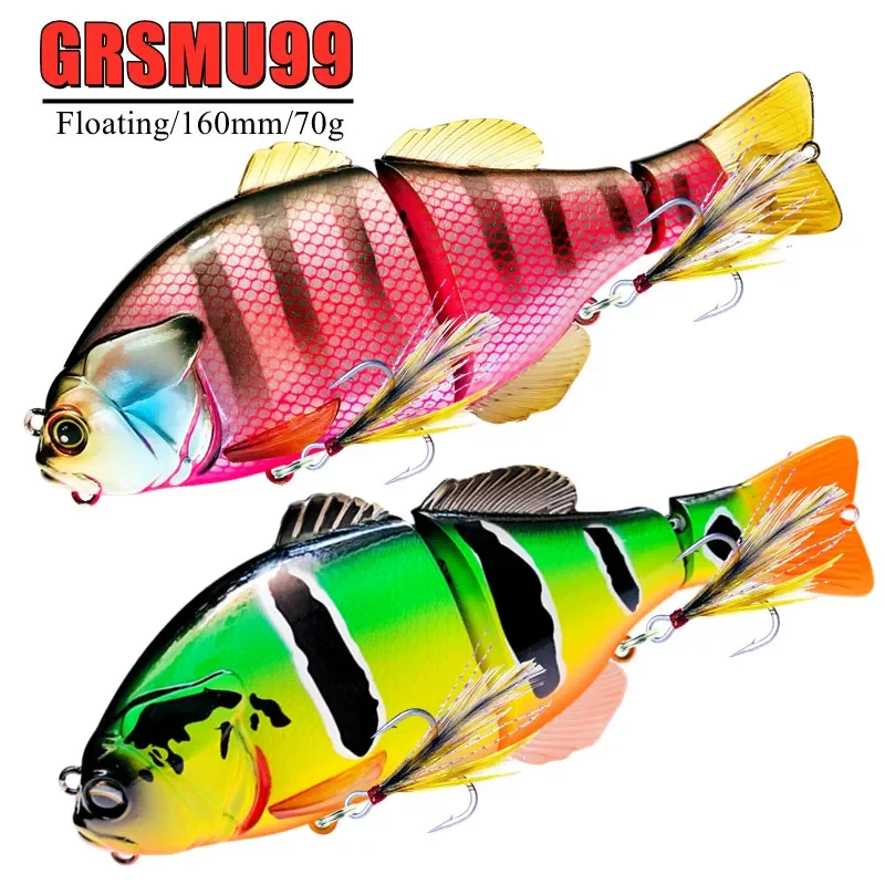 GREENSPIDER Swimbait articulado flotante para lucio y perca - imagen 3