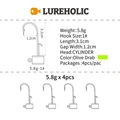 5.8g4pcs Lemon Green