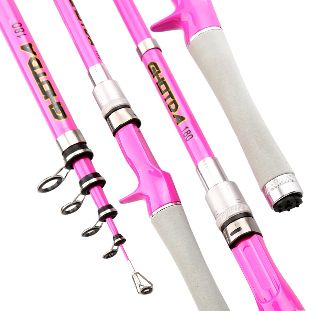 Nueva caña de pescar de fibra de carbono, 1,5 m, 1,8 m, 2,1 m, 2,4 m, equipo de lanzamiento, caña de pescar de mar/río, cebo de carpa, alimentación ultraligera y suave