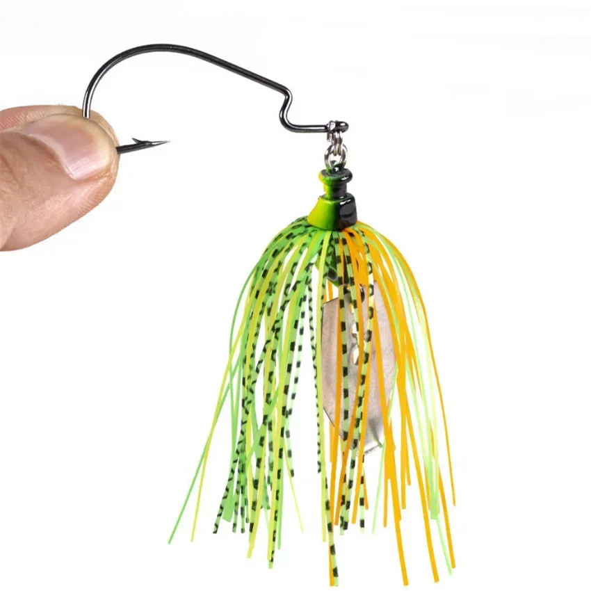 Cebo giratorio de 11g, señuelo sin malezas, cebo Wobbler Chatter, cebo de pesca con lentejuelas para Barba, fondo colgante giratorio en forma de pez - imagen 3