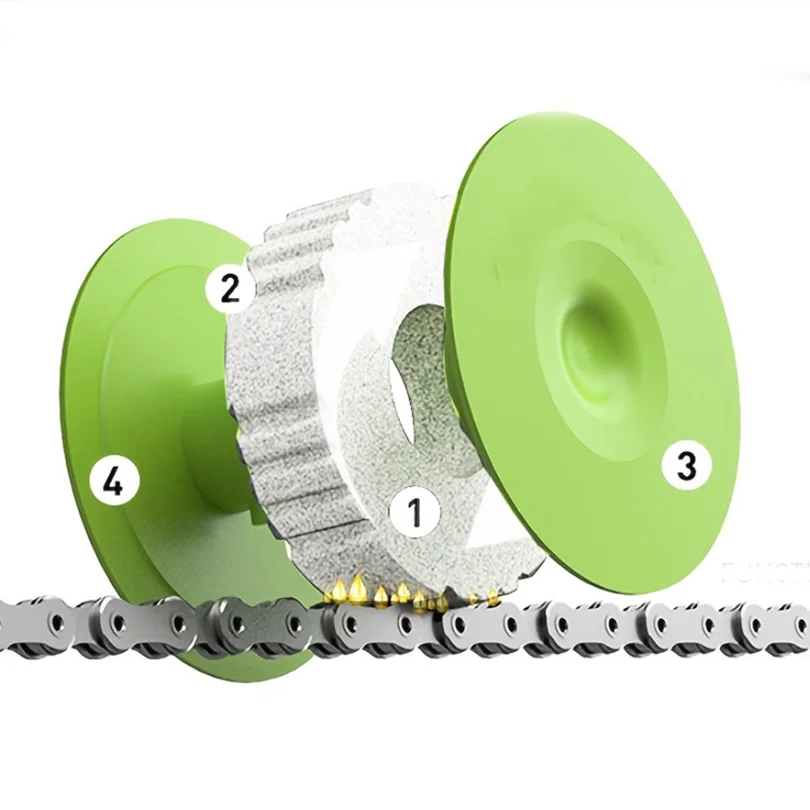 Lubricador de cadena de bicicleta, herramienta de mantenimiento de limpieza de rodillos de aceite para cadenas de bicicleta, accesorios portátiles para ciclismo - imagen 2