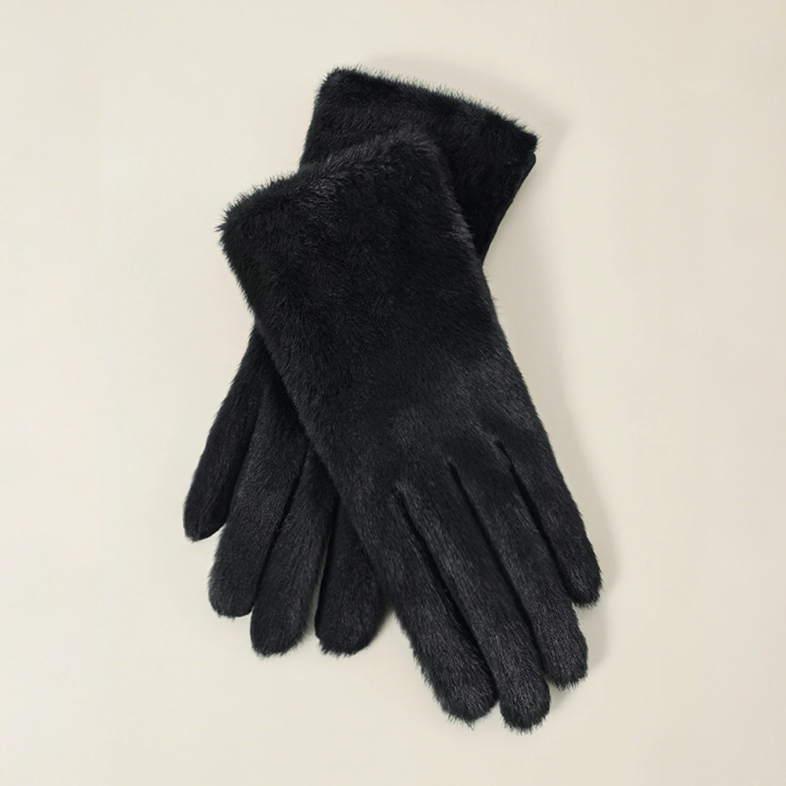 Guantes cálidos de invierno para ciclismo para mujer, cómodos guantes de felpa suaves y gruesos para montar, acampar, viajar, guantes de dedo completo a prueba de viento - imagen 5