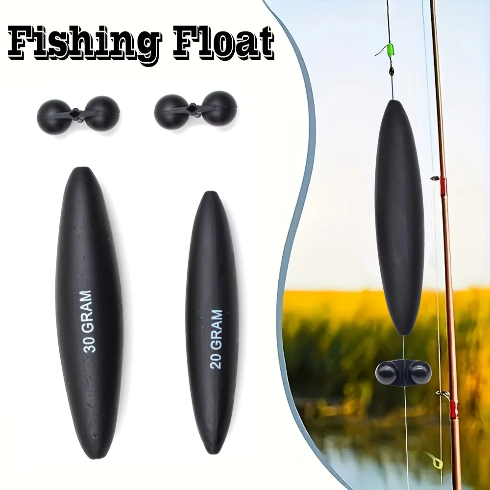 MNFT 2 juegos de flotador en línea EVA de 20g/30g con campana, flotadores de flotabilidad para pesca, cuentas de peso, flotador de bagre, accesorios de pesca - imagen 4