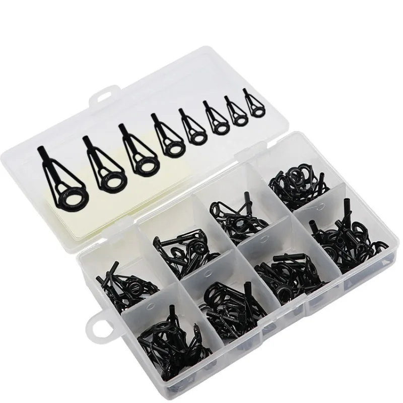 Anillo de guía de caña de pescar de acero inoxidable, 80 piezas, accesorios de aparejos de pesca, artículos de reparación - imagen 3