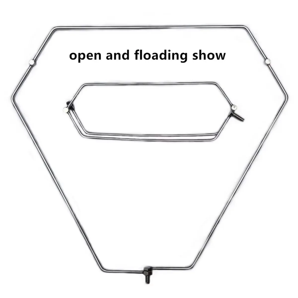 Red de aterrizaje de anillo plegable Sloid de acero inoxidable para reemplazar accesorios de red Brail de red de pesca fuerte 40 cm-60 cm, malla de 20 mm a 40 mm - imagen 2