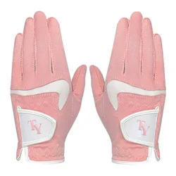 Guantes de Golf transpirables para mujer, cómodos guantes deportivos resistentes al desgaste, elásticos, suaves, con dedos completos, entrenamiento de Golf