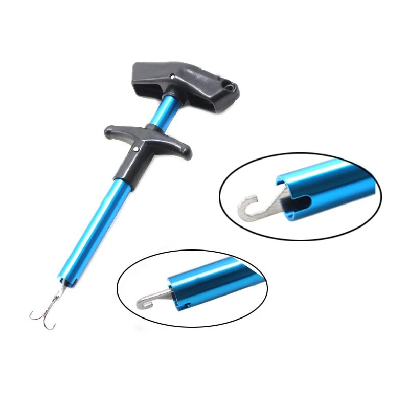 Gancho en T portátil de aluminio, removedor de anzuelos, separador de anzuelos, aparejos de pesca, equipo de pesca, 1 ud. - imagen 2