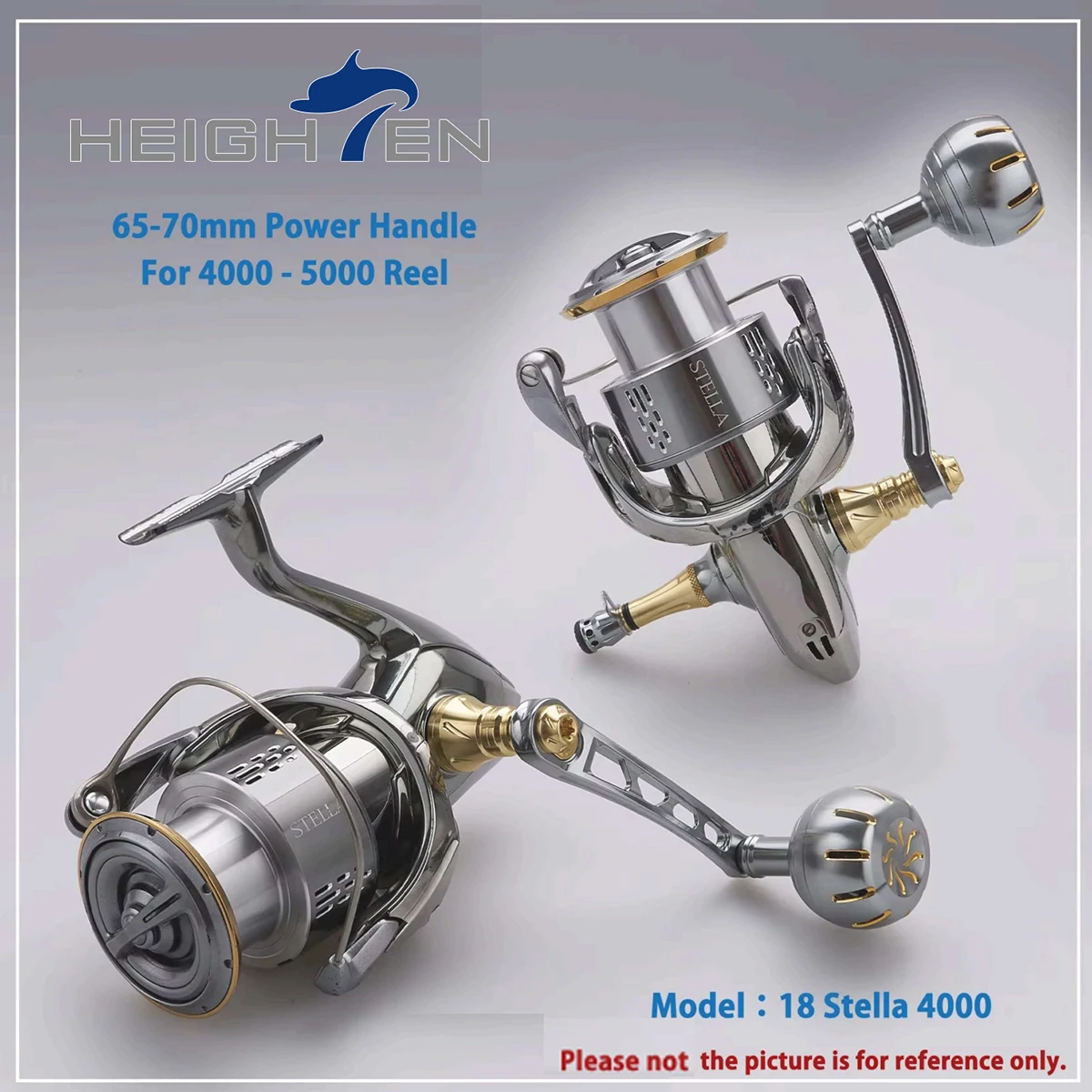 Mango de carrete giratorio de 65mm-70mm con perilla de 35mm para Daiwa Luvias Shimano Vanford Twin Power - imagen 2