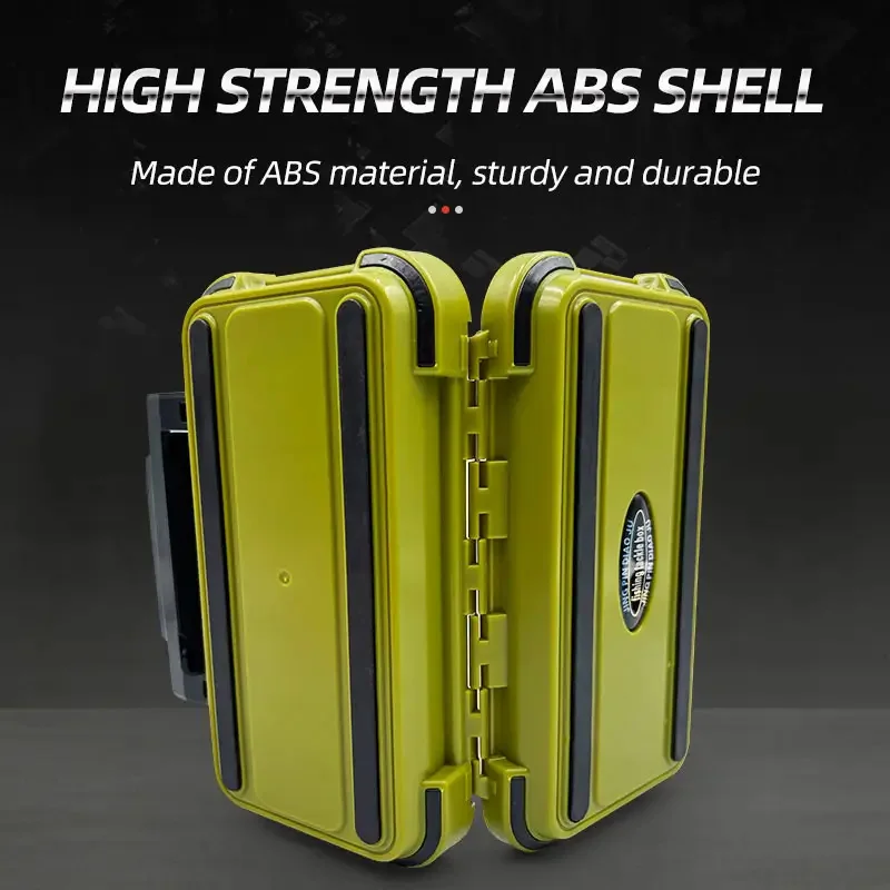 Caja de pesca de plástico impermeable de doble cara, equipo de anzuelo de señuelo, caja de aparejos de almacenamiento de carpa - imagen 4