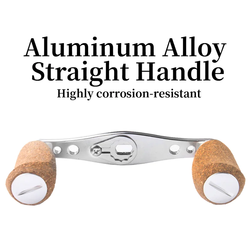 Kawa-mango de carrete de pesca de aleación de aluminio con perilla de corcho para Shi/Da/Ab, tamaño del agujero de Baitcasting, 8x5/7x4mm, longitud del eje de 100mm, bricolaje, 1 ud. - imagen 4