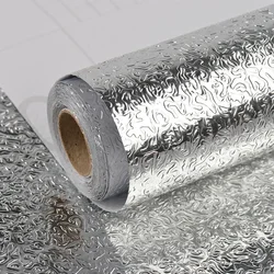 Pegatina impermeable a prueba de aceite para cocina, pegatinas de aceite para cocinas, pegatina de pared para gabinete, papel tapiz de papel de aluminio de PVC, accesorio de cocina fácil de limpiar