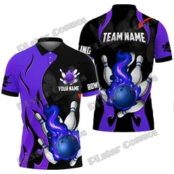 PLP73 Polo pesca personalizado con nombre 3D Magic Fire