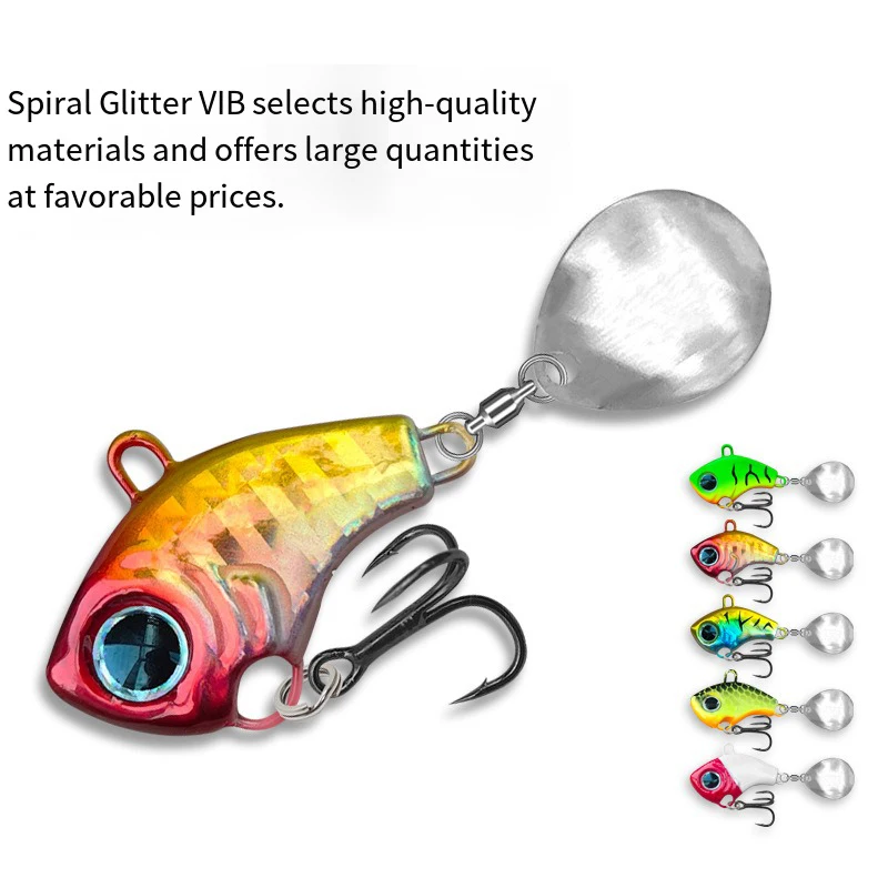 Señuelos de pesca 5g 7g 10g 15g 20g Metal giratorio VIB vibración Spinner cuchara pesca en hielo plantillas trucha cebos de pesca de invierno - imagen 2