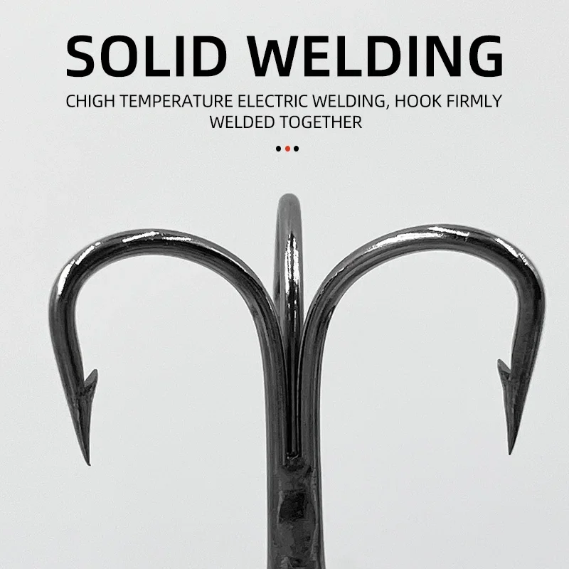 130 unids/caja anzuelos triples de acero rico en carbono fuerte súper afilado 3x anzuelo de pesca aparejos de pesca - imagen 4