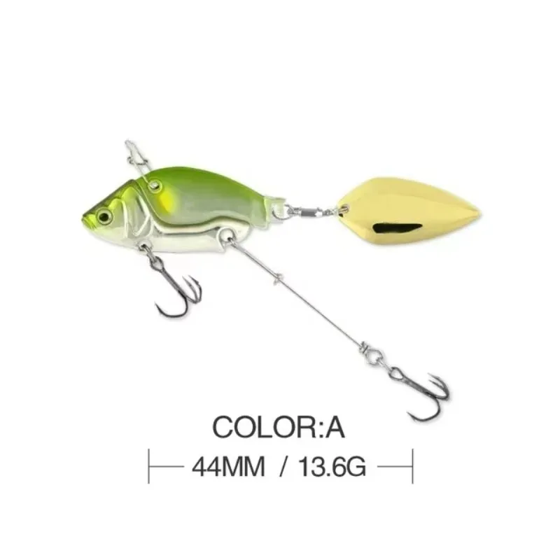 Nuevo 13,6g 4,4 cm 1 Uds. Cebo giratorio de Metal VIB con vibración Spinner cuchara Señuelos de pesca plantillas trucha pesca de invierno cebos duros aparejos - imagen 5