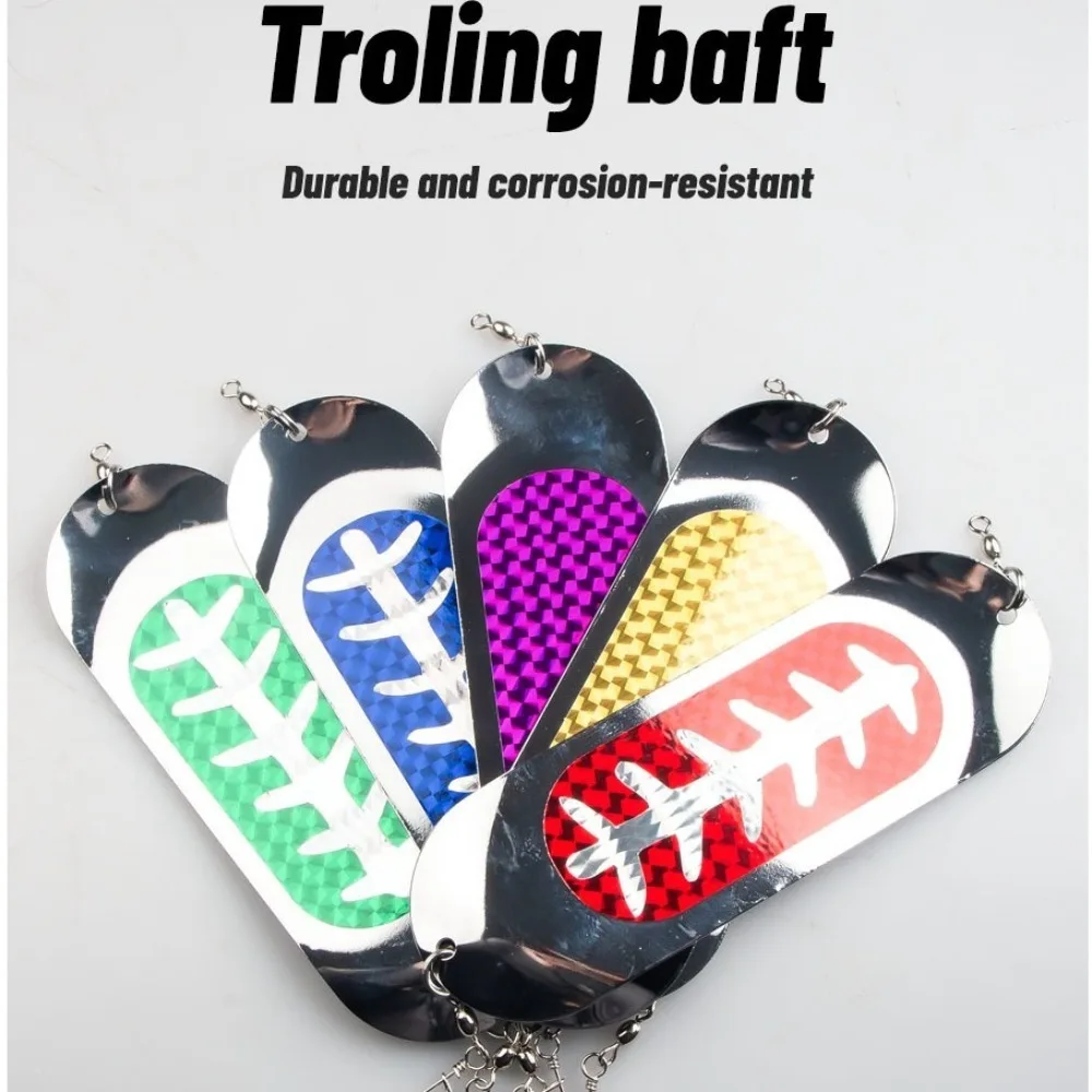 2023 peso ajustable Tlapia pesca Flasher señuelo de curricán Flasher profundo placa de buceo Metal 6in 48g herramienta de curricán pesca en el mar