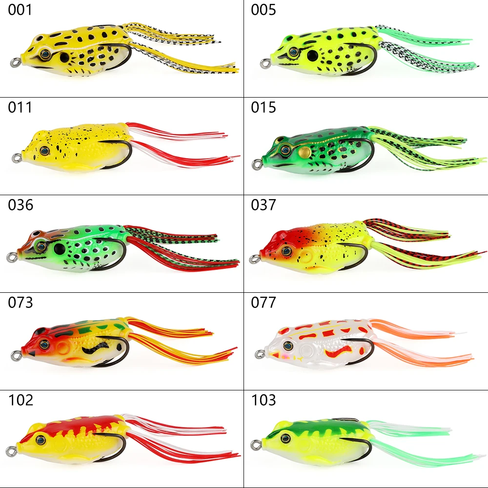DestRes de pesca en forma de rana diversos y coloridos para aventuras versátiles de pesca