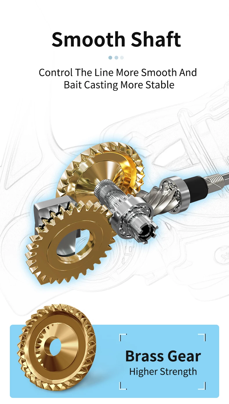 Eje suave con engranaje de latón para una mayor durabilidad y rendimiento