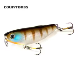 Señuelo de pesca con lápiz de superficie Countbass, 52mm, 5,5g, palo Topwater, cebo para lubina, Leurre Peche, señuelo duro armado con anzuelos VMC BZ