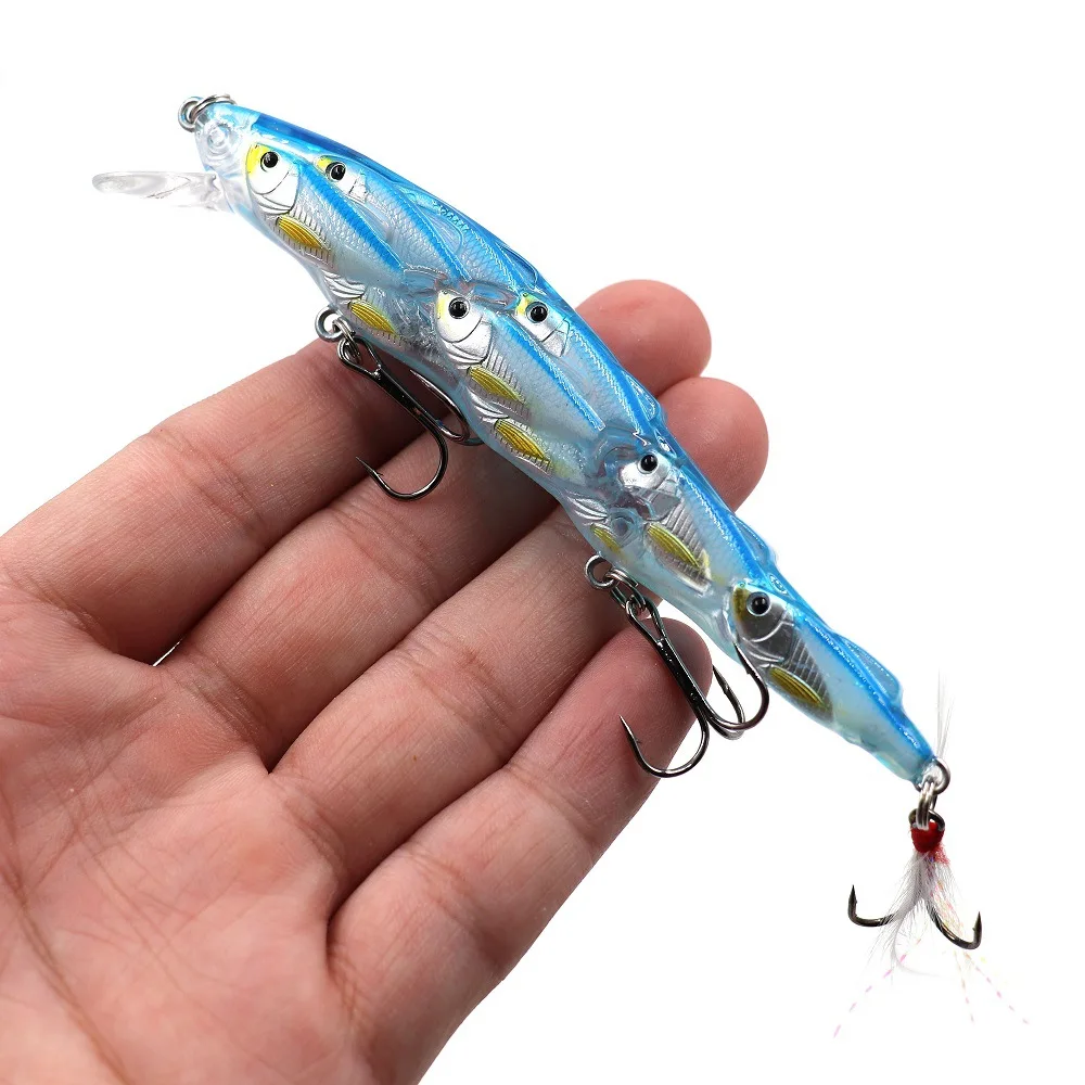 Nuevo Señuelo de pesca Wobbler, 14g, 12cm, perca, trucha, accesorios de superficie de plumas, cebo duro Artificial, lubina, pececillo, Crankbait
