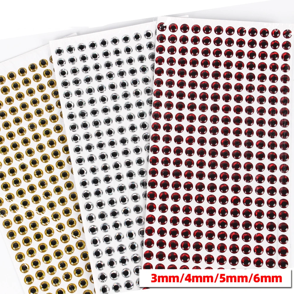 Señuelo de pesca con ojos holográficos, simulación 3D, pez Artificial, aparejos de pesca, 3mm, 4mm, 5mm, 6mm, 100 unids/lote - imagen 4