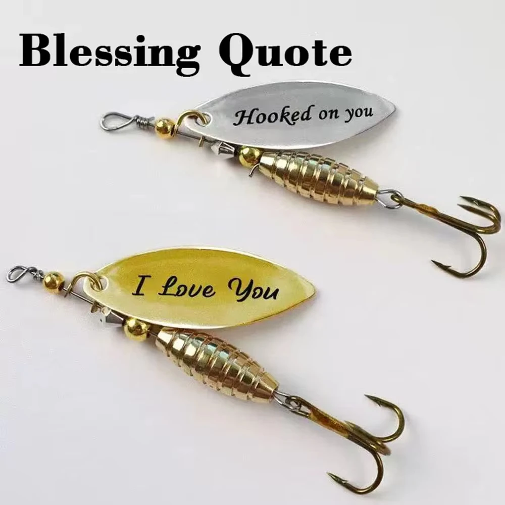 10 regalos de Navidad/juego de cucharas de metal de tres anzuelos plateadas y doradas, cebo duro tentador con caja de equipo de pesca, cebo de pesca - imagen 2