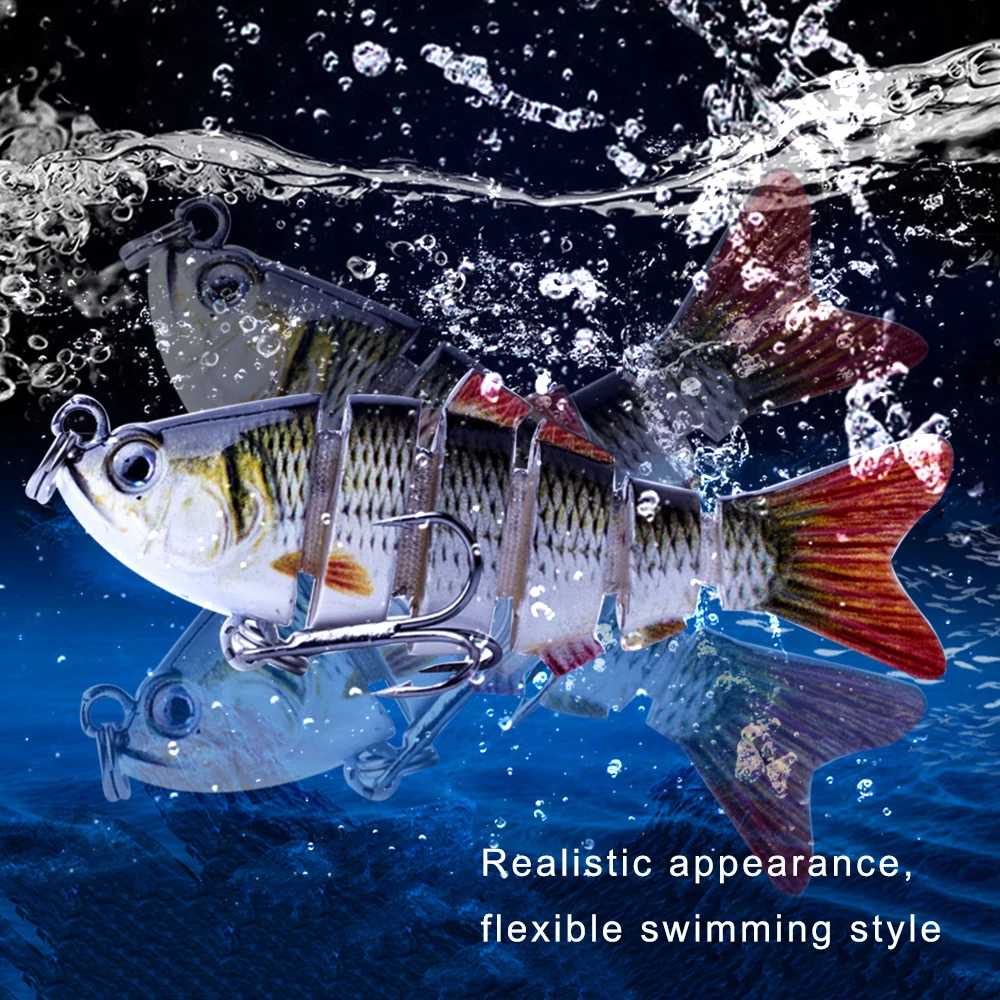 CCLTBA-Mini Swimbait articulado, Señuelos de Pesca de lubina, Crankbait, trucha, pececillos, aparejos artificiales, 7cm, 8,5g - imagen 3