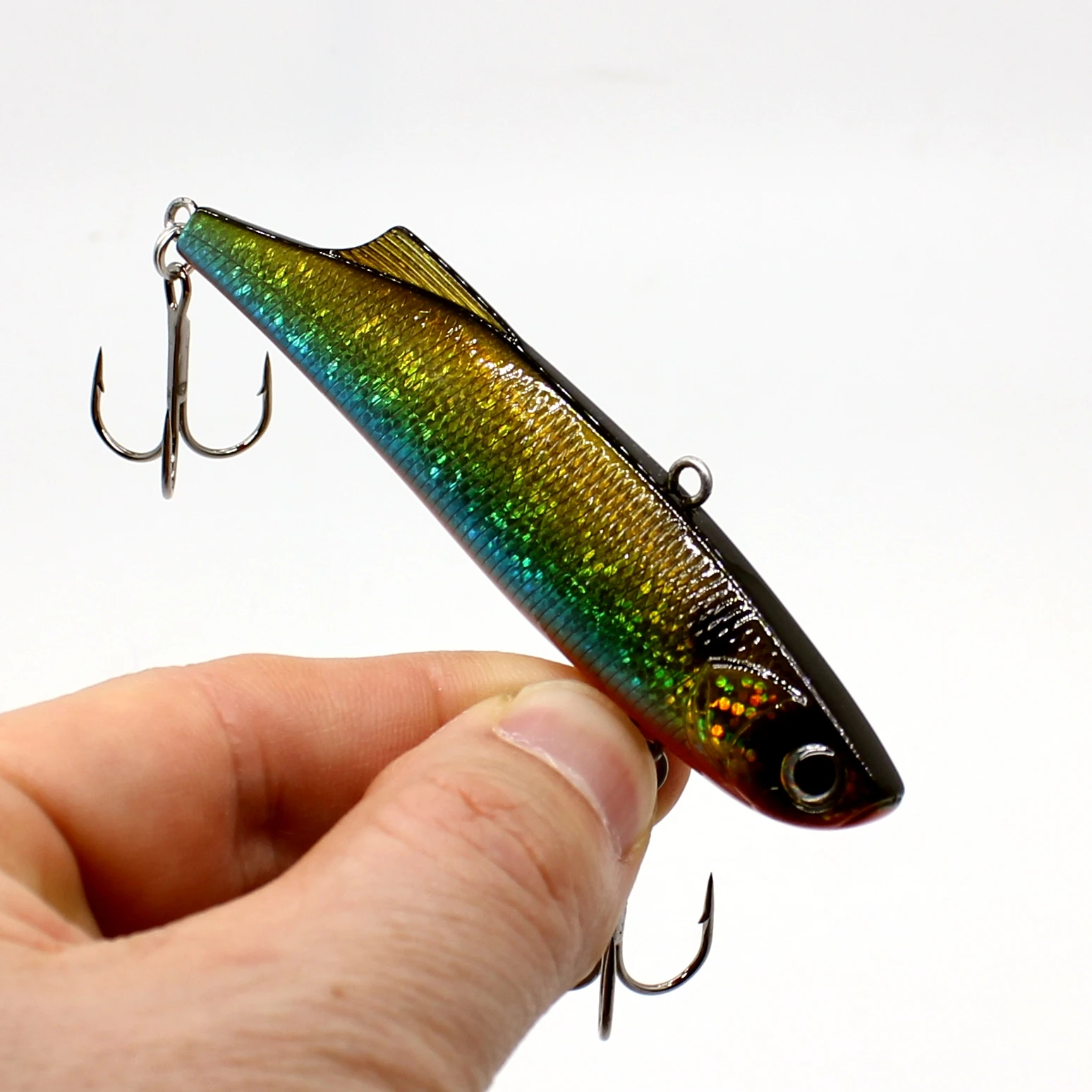 AOCLU Wobbler Super calidad hundimiento VIB vibración 90mm 27g cebo duro señuelo de pesca lubina agua dulce y sal anzuelos VMC fundición larga - imagen 4