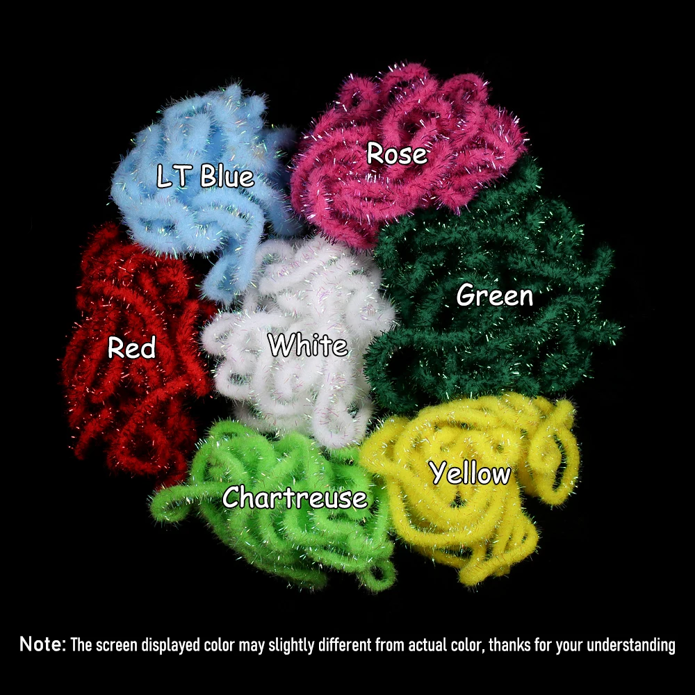 Wifreo 6 ~ 8mm atado de moscas fregona moscas Flash chenilla pesca con mosca Material del cuerpo para piedra mosca emergente Caddis ninfas larvas señuelo - imagen 3