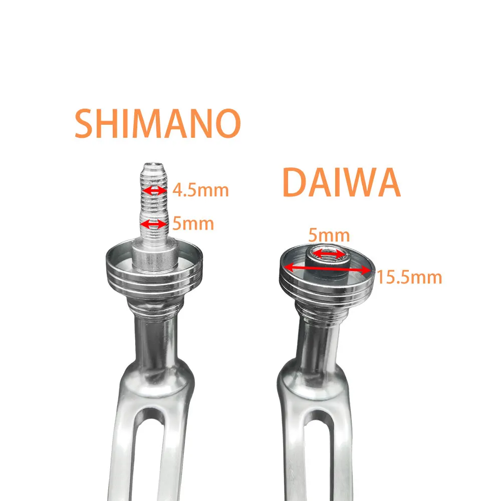 Carrete de pesca de Metal completo, mango de repuesto sin perilla, carrete giratorio de pesca fuerte, mango eléctrico tipo tornillo para DAIWA/SHIMANO - imagen 2