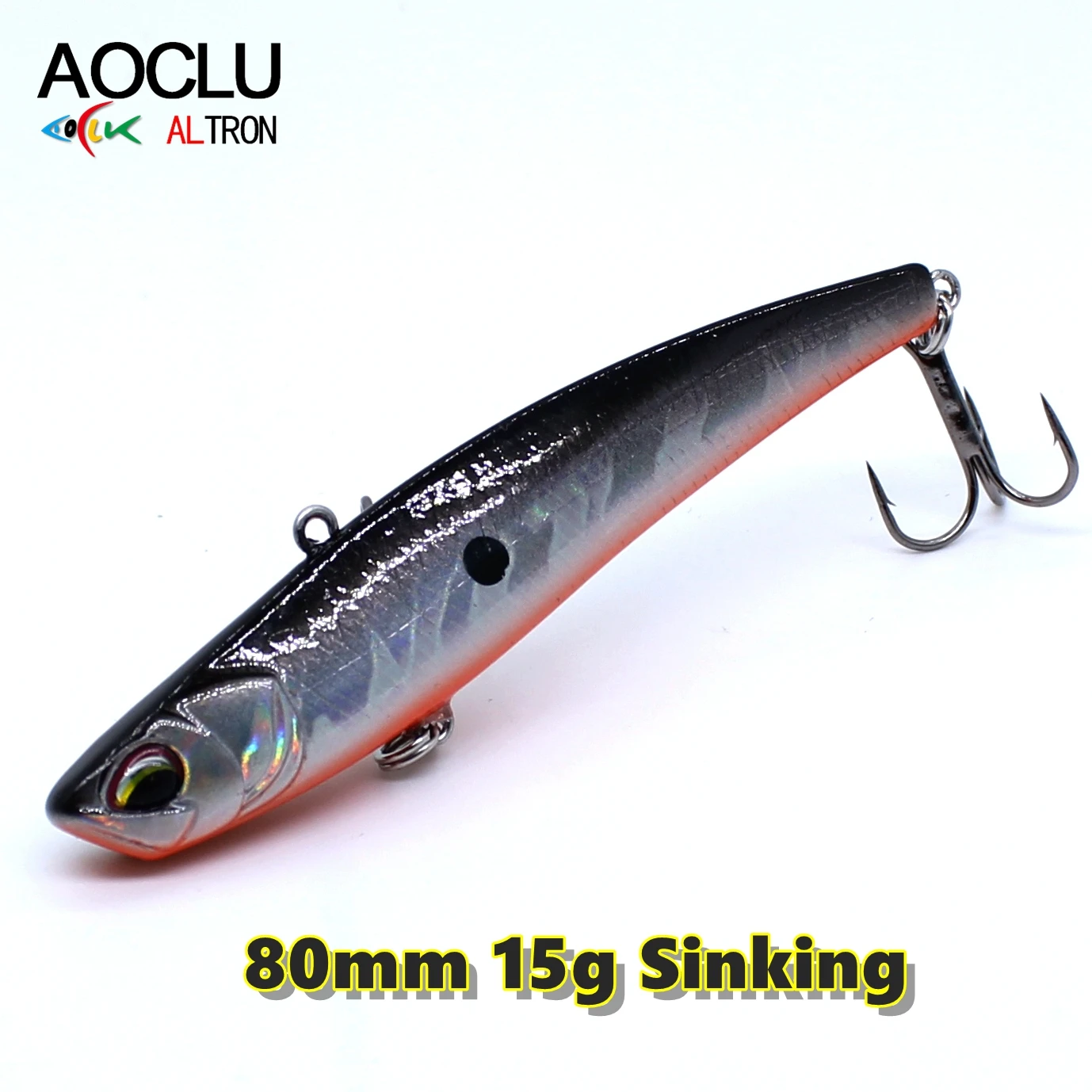 Señuelo VIB AOCLU 80mm Wobbler hundible con anzuelos VMC para lubina