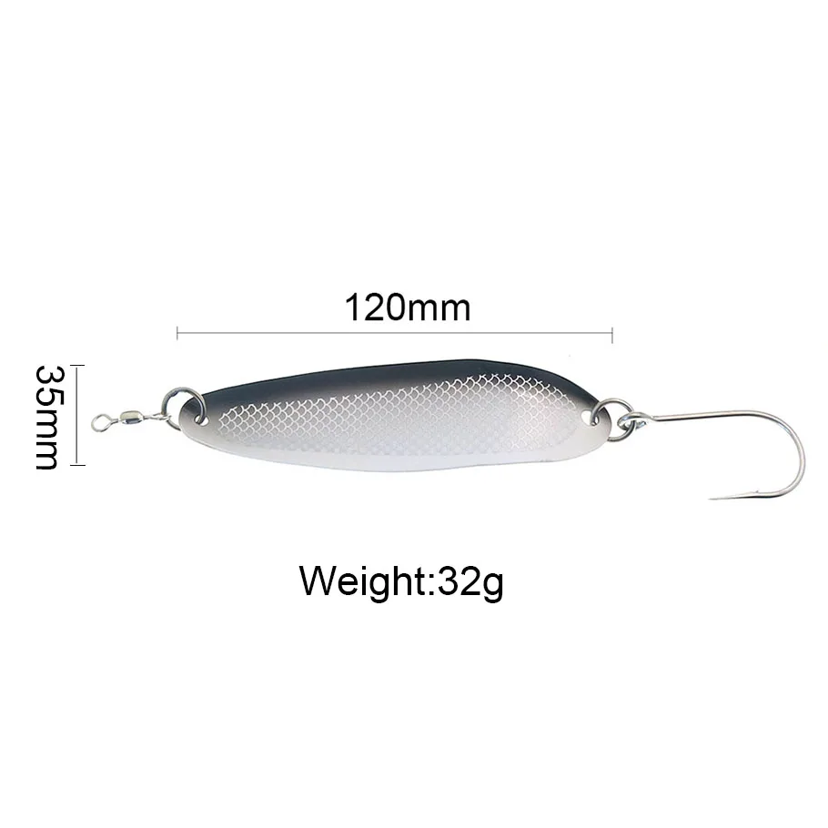 Señuelo de pesca de Metal, cuchara de cobre, cebo Artificial duro lento, aparejos de mar Longcast, 32g - imagen 4
