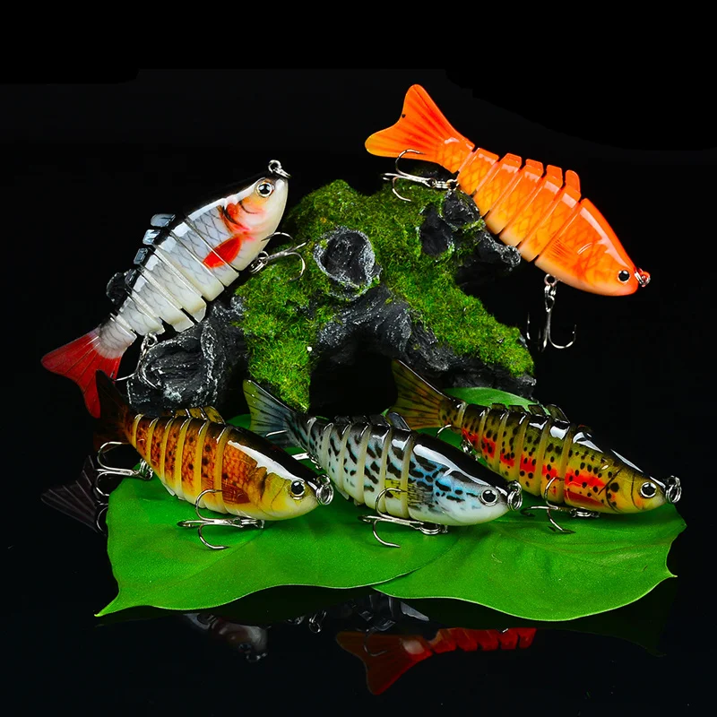 Señuelos de pesca multiarticulados, cebo Artificial biónico de hundimiento lento, agua dulce, agua salada, trucha, lubina, accesorios de pesca, 1 ud. - imagen 5