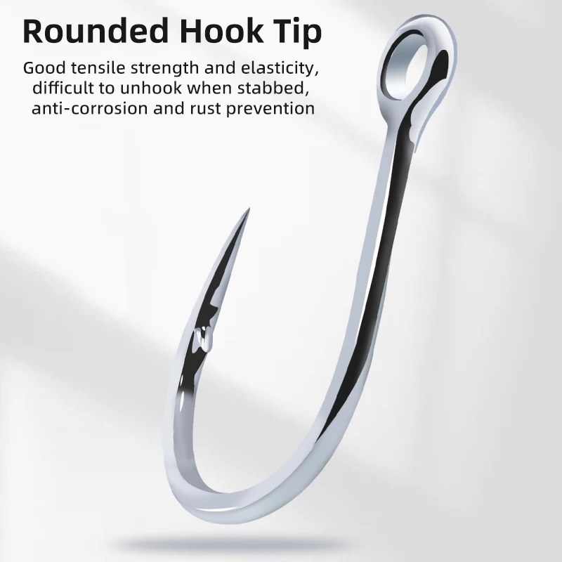 ZYZ 5 ~ 10 unids/lote gancho de señuelo individual 4 # -13/0 # Ganchos de asistencia Fakebait con revestimiento antioxidante para agua salada, 12 tamaños, Bkk 8095 - imagen 5