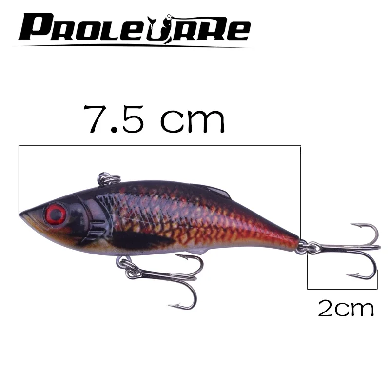 Señuelo de pesca VIB de invierno, cebo con cuchara, 7,5 cm, 9,5g, Crankbait duro Artificial, Wobblers de plástico para aparejos de pesca Isca Peche, 1 ud. - imagen 2