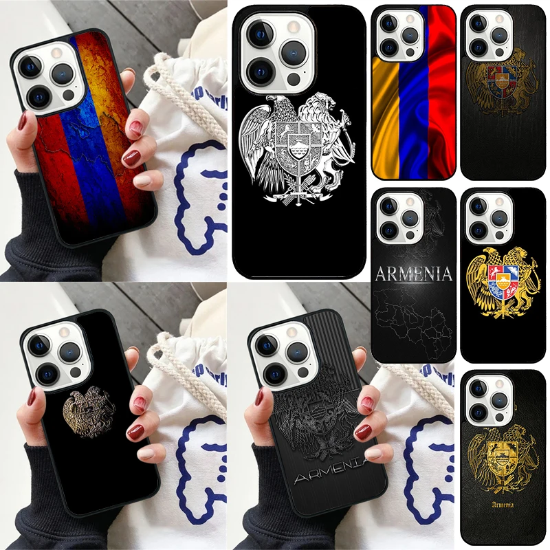 Funda iPhone con bandera y escudo armenio para 17 16 15 14 13 - imagen 2