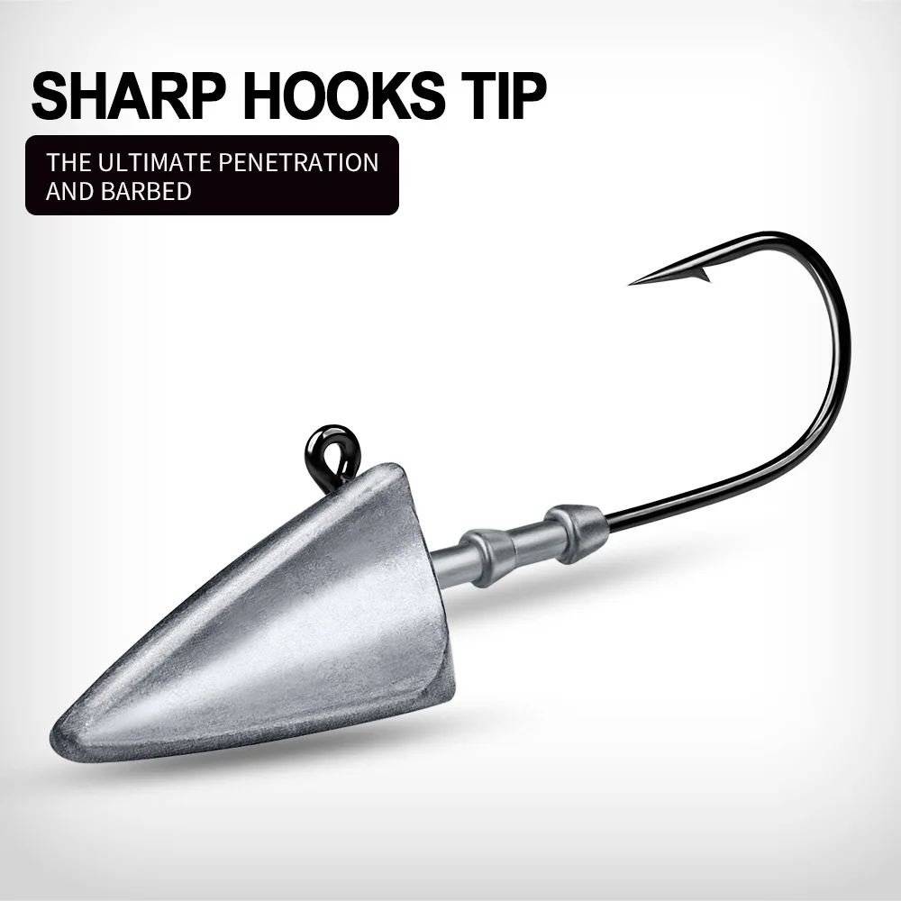 Anzuelos jig head triangular afilado - imagen 4