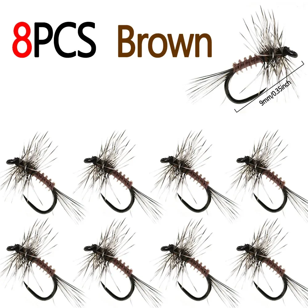 8pcs Brown