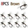 8pcs Brown