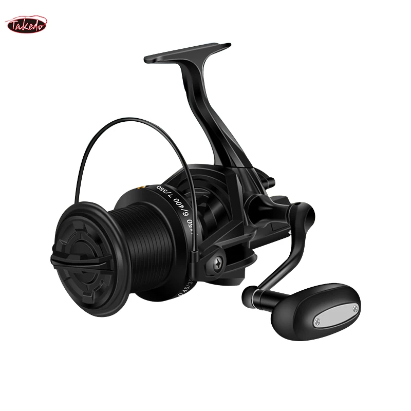 TAKEDO-Carrete de pesca de agua salada, carretes de pesca de carpa, carrete giratorio, arrastre máximo 15kg, AS01, 8000-12000, Retio de engranajes 4,1:1 - imagen 2