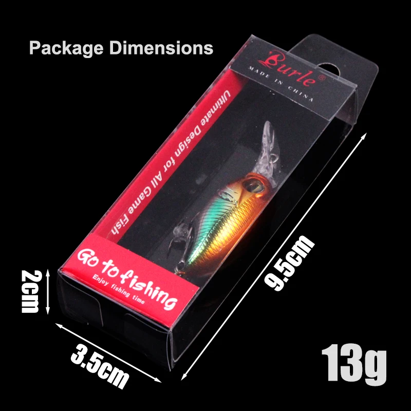 Cebo duro Luya Griffon flotador, superficie de cebo ABS poco gordo, corbata de Diamante Negro 3,8 con placa de lengua, 5g/6062 cm, 1 pieza - imagen 4