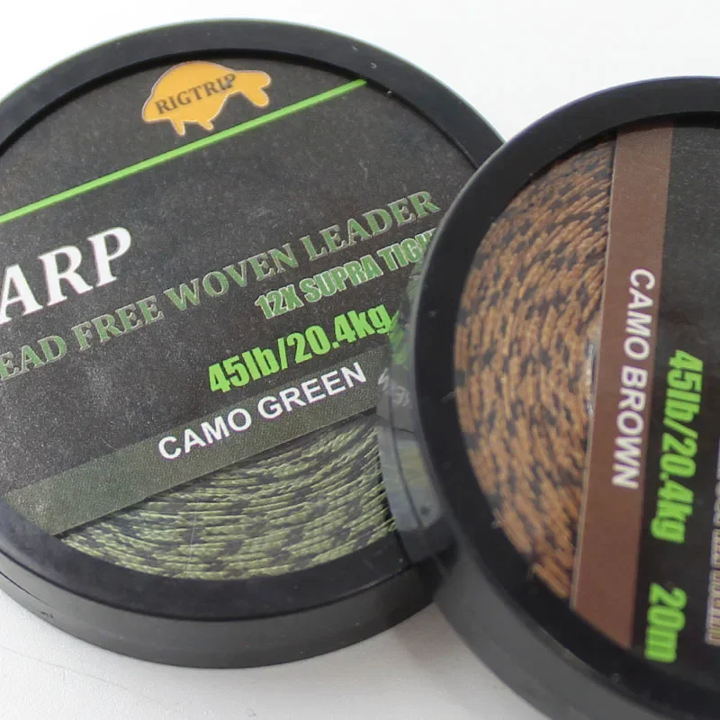 Línea líder carpa 45LB sin plomo – Camuflaje