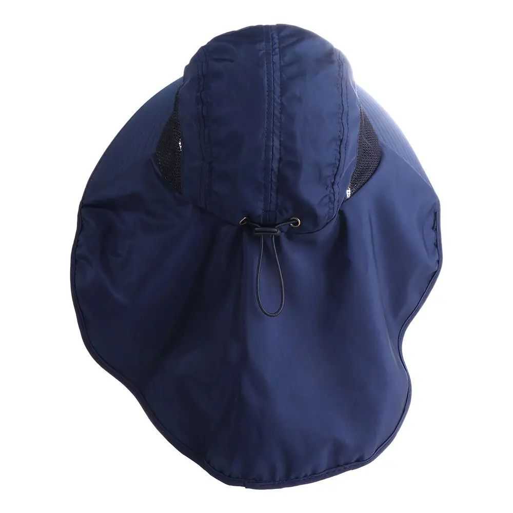 Sombreros de senderismo gorra de pesca Panamá Anti UV sombrero de ala larga larga con cubierta para el cuello sombreros de pescador gorra de sol de verano sombrero de cubo de ala ancha - imagen 2