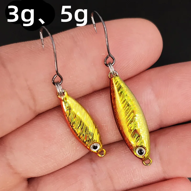 MUKUN 5 unids/lote plantillas pequeñas señuelo de pesca fundido en la costa 3g 5,5g Metal Jigging cebo duro Artificial accesorios de pesca - imagen 4