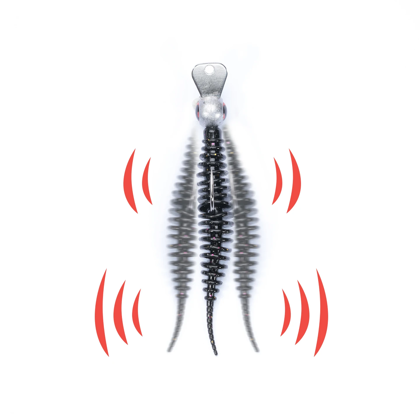 OUTKIT, nuevo diseño, anzuelo con cabeza de anzuelo Wobbler con labio de Metal, 3,5g/5g/7g, 5 uds., acción de cebo mejorada para lubina de pesca de gusanos blandos - imagen 5